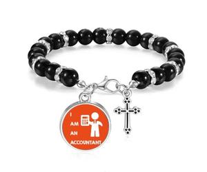 no/no Pulsera de cuentas de trabajo con calculadora, contabilidad, joyería bohemia