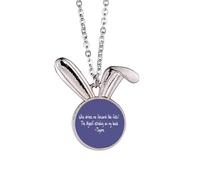 no/no Qoutes - Collar con colgante de conejo con texto en inglés «Healing Who Lead Me Like Fate»