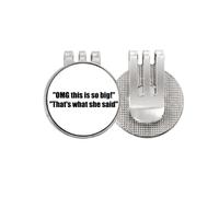 no/no Quote Joke This Is So Big - Marcador de pelota de golf con clip magnético esmaltado