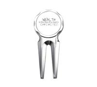 no/no Quote Wealth Is The Test Of A Man's Character Golf Divot Tool Herramienta de reparación de marcador de pelota de golf