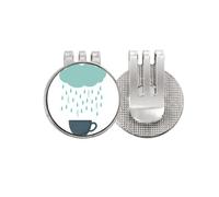no/no Rain Cloud Cup Sle Fweather - Marcador de pelota de golf con clip magnético esmaltado