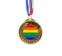 no/no Rainbow Bisexuals LGBT Gold Award Medal First Place Ribbon