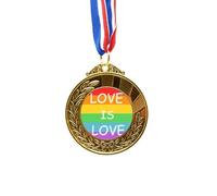 no/no Rainbow Transgender LGBT Gold Award Medal First Place Ribbon