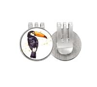 no/no Ramphastos Toco Bird Tropical - Marcador de pelota de golf con clip magnético esmaltado