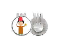 no/no Red Hat Morocco - Marcador de pelotas de golf con diseño de dibujos animados Art Deco