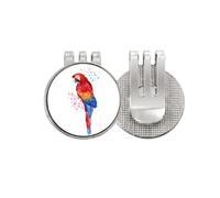 no/no Red Psittaciformes - Marcador magnético para pelotas de golf, diseño de loros y pájaros