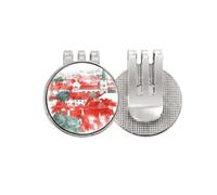 no/no Red Roof Russia - Marcador de pelota de golf con clip magnético esmaltado para gorra, diseño de edificios
