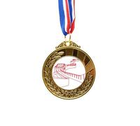 no/no Red The Great Wall Pattern China Gold Award Medal First Place Ribbon