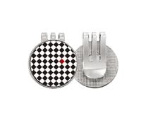 no/no Rhombus Line Art Grain Illustration Pattern - Marcador de pelota de golf, clip magnético esmaltado