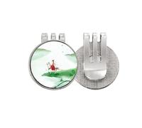 no/no Riding A Horse Go - Marcador de pelota de golf con clip magnético esmaltado para pelotas de golf