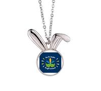 no/no Rio Brazil - Collar con colgante de cabeza de conejo de plumas para carnaval, joyería de regalo