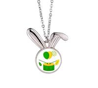 no/no Rio Brazil - Collar con colgante de conejo, diseño de tambor de carnaval