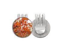 no/no Rojo otoño art deco moda marcador de pelota de golf sombrero gorra clip esmalte magnético