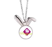 no/no Rose Love Sweet Moon Art Deco - Collar con colgante de conejo de moda