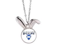 no/no Rugby Scotland Run Art Deco - Collar con colgante de conejo de moda