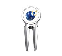 no/no Rules Dice Mahjong Art Deco Fashion Golf Divot Tool Herramienta de reparación de marcador de pelota de golf