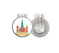 no/no Russia Cathedral Moscow - Marcador de pelota de golf con clip magnético esmaltado