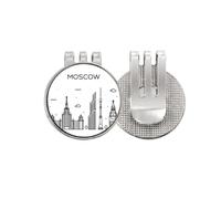 no/no Russia City Landmark Patten - Marcador de pelota de golf con clip magnético esmaltado