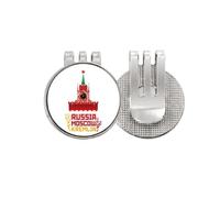 no/no Russia Moscow Kremlin - Marcador de pelota de golf con clip magnético esmaltado