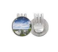 no/no ry green cascada ciencia naturaleza paisaje marcador pelota de golf sombrero sombrero clip esmalte magnético