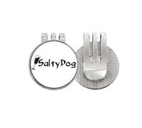 no/no Salty Dog Salt With Its Cup - Marcador de pelota de golf con clip magnético esmaltado
