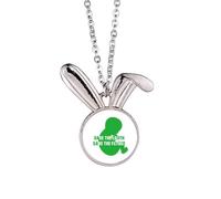 no/no Save The Earth Save The Future - Collar con colgante de conejo, diseño de conejo