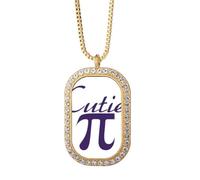 no/no Se ve cómodo collar con colgante de diamante de cristal dorado