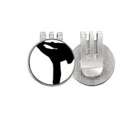 no/no Shaolin Kung Fu - Marcador de pelota de golf con diseño de cultura china y clip magnético esmaltado