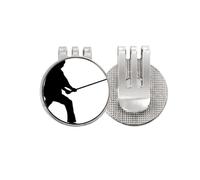 no/no Shaolin Stick chino Kung Fu Martial Art - Marcador de pelota de golf con clip magnético esmaltado