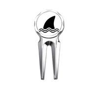 no/no Shark Dorsal Fin Terror Art Deco Fashion Golf Divot Tool Herramienta de reparación de pelotas de golf