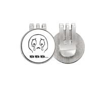 no/no shed tears Black Cute Chat Fpattern - Marcador de pelota de golf con clip magnético esmaltado