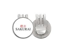 no/no Shkurai Japaness - Marcador de pelota de golf con nombre de la ciudad roja con el nombre de la ciudad, esmaltado, magnético