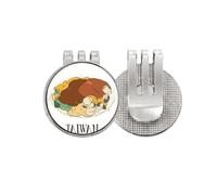 no/no Snake Food Oyster Taiwán Art Deco Fashion Golf Ball Marker Hat Clip Esmalte Magnético