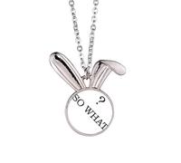 no/no So What Art Deco - Collar con colgante de conejo de moda