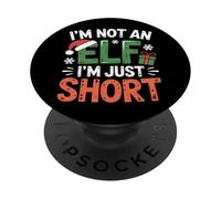 No, no soy un elfo, solo soy corto Navidad PopSockets PopGrip Adhesivo