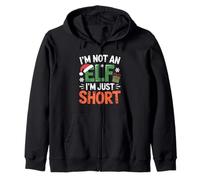 No, no soy un elfo, solo soy corto Navidad Sudadera con Capucha