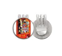 no/no sp Happy New Year Art Deco Fashion - Marcador de pelota de golf con clip magnético esmaltado