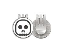 no/no Square Skeleton Horrible Fcartoon - Marcador de pelota de golf con clip magnético esmaltado