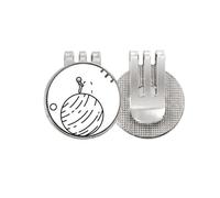 no/no Star Kids Move Satellite Art Deco - Marcador de pelotas de golf con clip magnético esmaltado