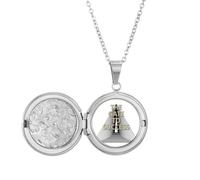 no/no Step Cycle - Collar con medallón de puerta de éxito Art Déco, joyería para regalo de cumpleaños