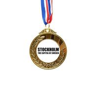 no/no Stockholm - Cinta de medalla ganadora del premio de oro de la capital de Suecia
