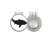 no/no Streamline Shark Fierce Fish - Marcador de pelota de golf con clip magnético esmaltado