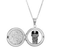 no/no Sugar Suit - Collar con medallón de identidad y cuerpo Art Déco, joyería para regalo de cumpleaños