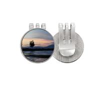 no/no Sunset Beach Photography Art Deco Fashion Golf Ball Marker Hat Cap Clip Esmalte Magnético