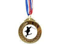 no/no Tabla de esquí deportiva negra con contorno de esquí dorado para ganador de medalla de primer lugar