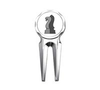 no/no Tablero de ajedrez Knight White Word Chess Golf Divot Tool Herramienta de reparación de marcador de pelota de golf