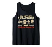 No, no Tengo Problemas con la Parrilla, BBQ Grilling Pit Master Camiseta sin Mangas