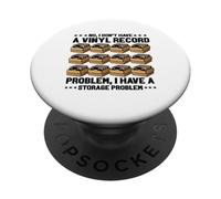 No, no Tengo un Problema de Disco de Vinilo Jugador Coleccionista Amor PopSockets PopGrip Adhesivo