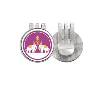 no/no Thailand Thailand - Marcador de pelota de golf con diseño de escudo de elefantes