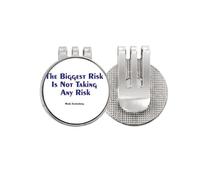 no/no The Biggest Risk Is Not Taking Any Risk - Marcador de pelota de golf, clip magnético esmaltado